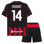 Nogometni Dresovi A.C. Milan Modrić 14 Dječji Domaći 2025-26 Kratkih Rukava